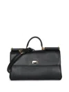 Dolce & Gabbana Textured Calfskin Mini Bag With Gold-tone Hardware In Black