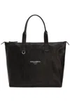 Dolce & Gabbana Carryall Tote Bag With Top Handles In Black