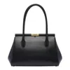 Dolce & Gabbana Black Calfskin Handbag With Snap Closure In Black