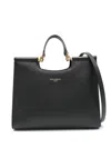 Dolce & Gabbana Black Calfskin Tote Bag With Adjustable Shoulder Strap In Black