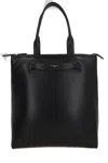 Dolce & Gabbana Logo Printed Zipped Tote Bag In Black