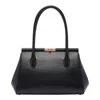 Dolce & Gabbana Black Calfskin Handbag With Snap Closure In Black
