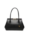 Dolce & Gabbana Black Calfskin Handbag With Snap Closure In Black