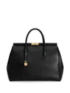 Dolce & Gabbana Structured Leather Shoulder Bag Padlock In Black