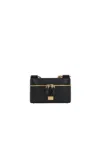 Dolce & Gabbana Sicily Calfskin Vanity Crossbody Bag In Black