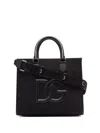 Dolce & Gabbana Small Logo-plaque Tote Bag In Black