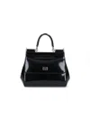 Dolce & Gabbana Sicily Kim Animalier Print Medium Leather Bag In Black