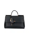 Dolce & Gabbana Black Handbag With Padlock Detail And Adjustable And Removable Shoulder Strap In Black