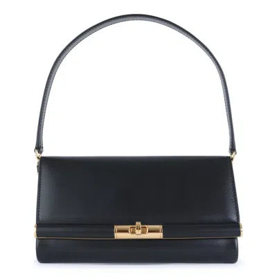Dolce & Gabbana Marlene Logo Leather Shoulder Bag In Black