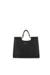 Dolce & Gabbana Small Sicily Logo Shopping Bag In Black