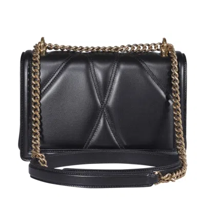 Dolce & Gabbana 'devotion' Midi Crossbody Bag In Black