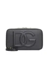 Dolce & Gabbana Black Leather Shoulder Bag With Logo In Black