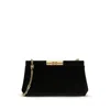 Dolce & Gabbana Marlene Small Satin Shoulder Bag In Black