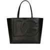 Dolce & Gabbana Medium Dg Logo Leather Tote Bag In Black