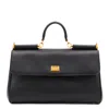 Dolce & Gabbana Black Leather My Sicily Top Handle Bag