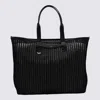 Dolce & Gabbana Rectangular Woven Crochet Tote Bag Handles In Black