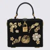 Dolce & Gabbana Floral Embellished Satin Box Top-handle Bag