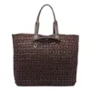 Dolce & Gabbana Crochet Tote Bag Woven Texture In Brown