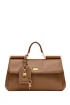 Dolce & Gabbana Handbag Soft Leather Padlock Detail In Brown