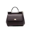 Dolce & Gabbana Large Sicily Handbag In Must-coloured Calf Leather In Brown