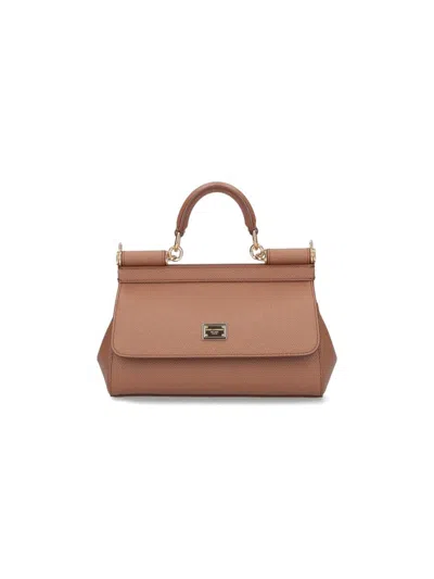 Dolce & Gabbana Small Handbag Sicily In Brown