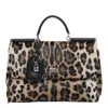Dolce & Gabbana Sicily Animal Print Shoulder Bag In Brown