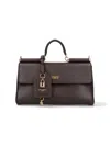 Dolce & Gabbana Women Brown Handbag With Key And Padlock Detail And Adjustable And Removable Shoulde In Brown