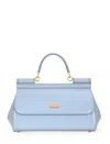 Dolce & Gabbana Small Sicily Elongated Patent Bag In Carta Zucchero 6