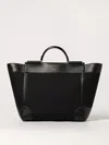 Dolce & Gabbana Black Panama And Leather Top Handle Bag In Black