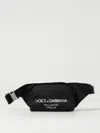 Dolce & Gabbana Rubber Logo Nylon Belt Bag In Black