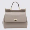 Dolce & Gabbana Grey Leather Sicily Big Top Handle Bag