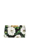 Dolce & Gabbana Marlene Small Flower-print Clutch Bag In Gardenia F.black