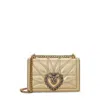 Dolce & Gabbana Devotion Quilted Shoulder Bag In Gold