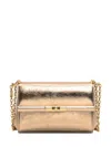 Dolce & Gabbana Marlene Crackled Leather Shoulder Bag In Grey