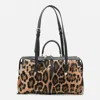 Dolce & Gabbana Animal Print Leather Vittoria Top Handle Bag In Animal Print
