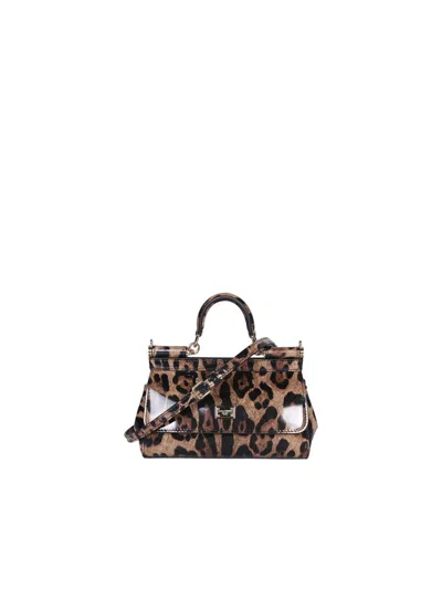 Dolce & Gabbana Sicily Small Leopard Bag In Multi