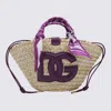 Dolce & Gabbana Kendra Purple Leather Blend Bag In Brown