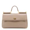 Dolce & Gabbana Beige Leather My Sicily Top Handle Bag