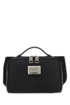 Dolce & Gabbana Men Black Leather And Nylon Belt Bag