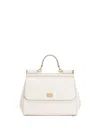 Dolce & Gabbana Medium Sicily Iguana-effect Shoulder Bag In White