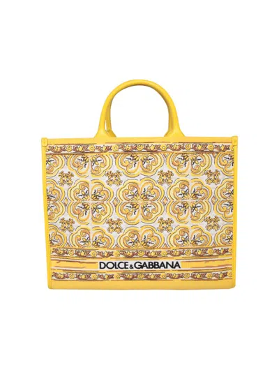 Dolce & Gabbana Women Dg Daily Medium Tote Bag In Yellow
