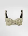 Dolce & Gabbana Balconette Bra With Micro-sequin Embellishment In Gold