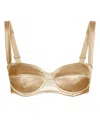 Dolce & Gabbana Balconette Metallic Bra In Neutrals