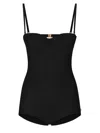 Dolce & Gabbana Balconette One-piece Swimsuit In Black