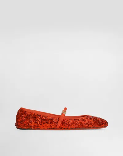Dolce & Gabbana Ballerina In Red