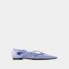 Dolce & Gabbana Mun Polished Leather Ballet Flats In Blue