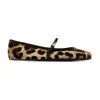 Dolce & Gabbana Multicolor Ballerinas In Cotton And Viscose With Leopard Print Women