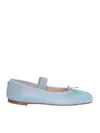 Dolce & Gabbana Bow-detail Ballet Flats In Blue