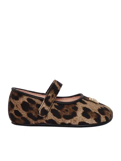 Dolce & Gabbana Kids' Ballerinas In Animal Print