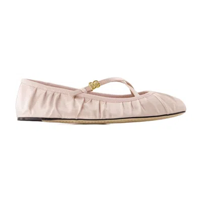 Dolce & Gabbana Ballerinas Dolce&gabbana Satin Neutral